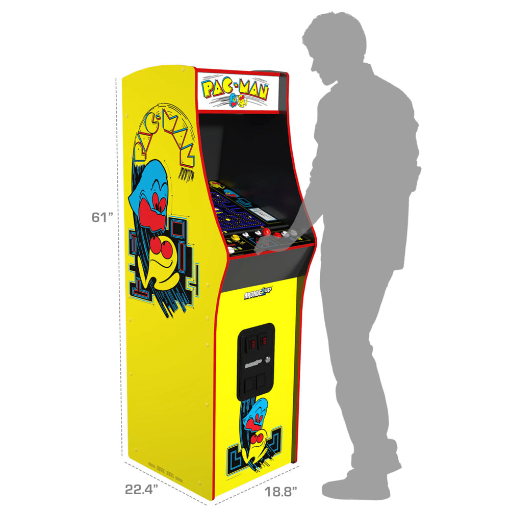 PAC-MAN Deluxe Arcade Game, Built for Your Home, with 5-Foot-Tall Full-Size Stand-Up Cabinet, 14 Classic Games, and 17-Inch Screen